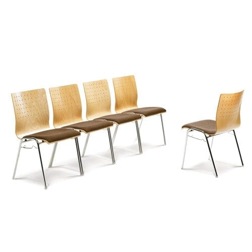 Upholstered Design Stackable Chair burgundy