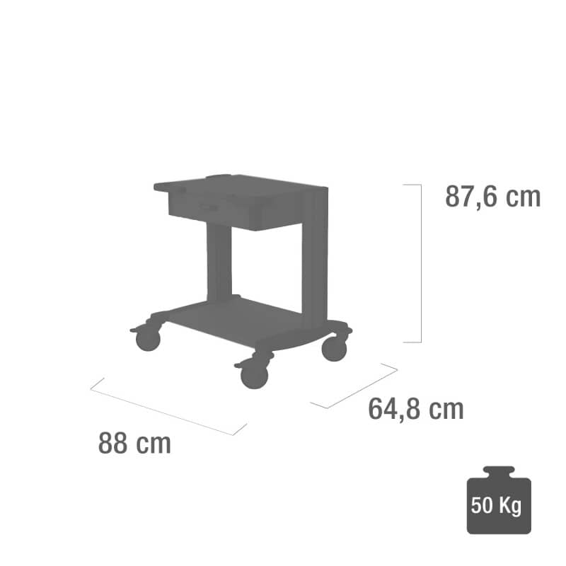 Haeberle Instrument Trolley grey