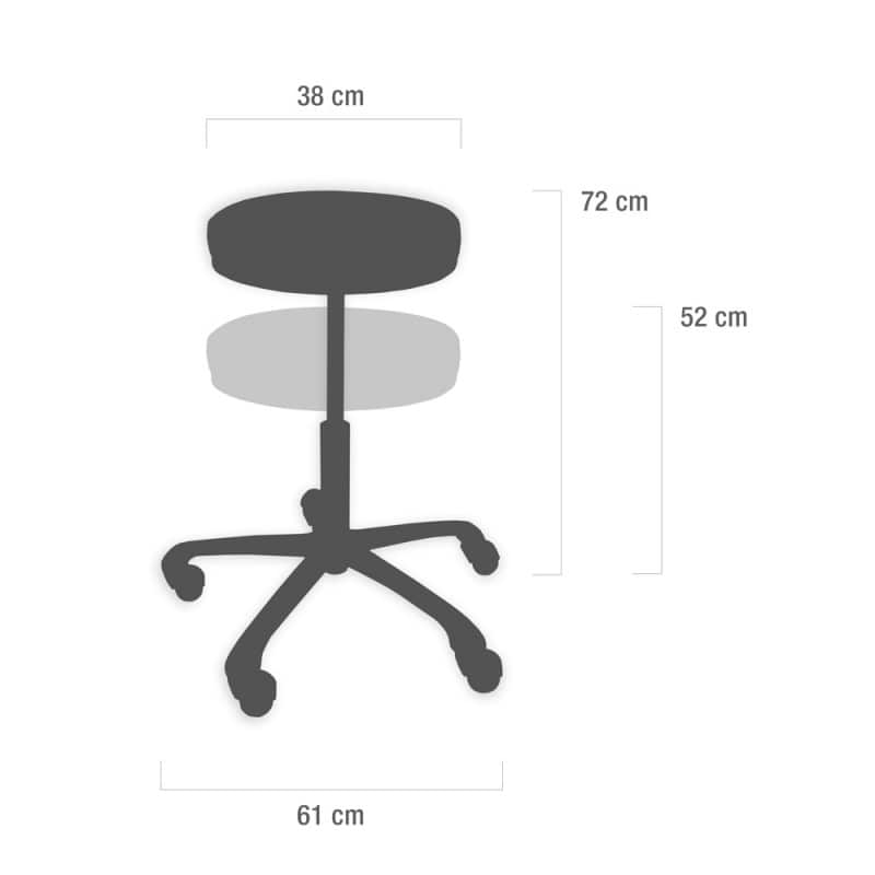 Swivel Stool for Taller People grey