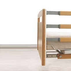 Trix Sideguards for Velino Nursing Beds beech natural