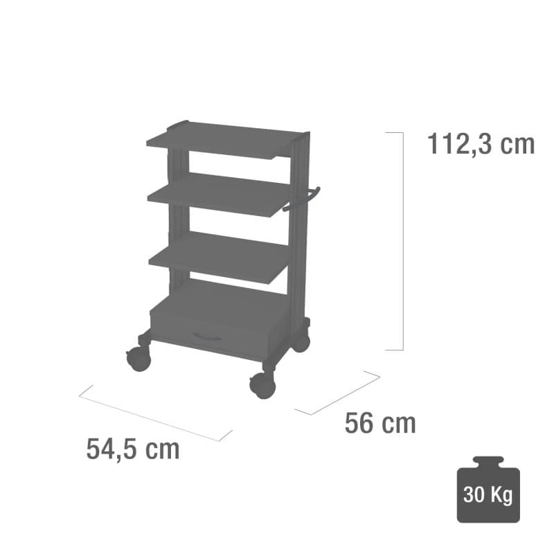 Haeberle Instrument Trolley «swingo» yellow