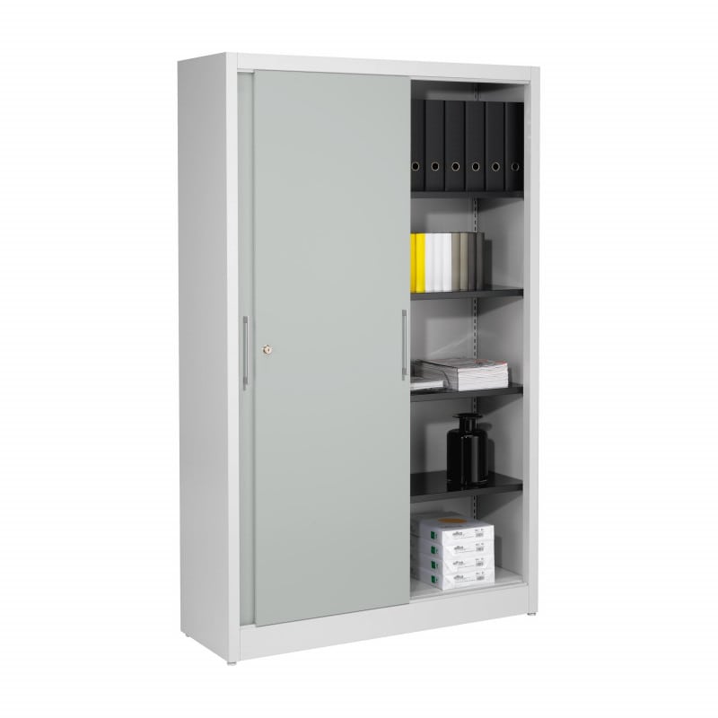Mauser Sliding Door Cabinet 122.5 x 120 x 42 cm | canary yellow