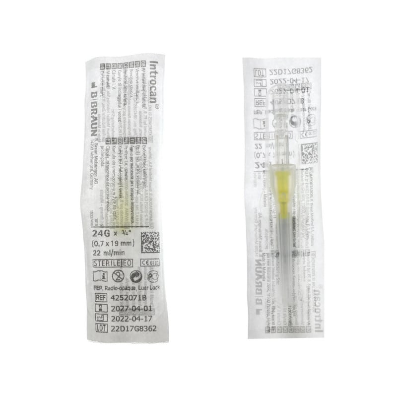 Introcan Intravenous Cannula 16G, 1.7 x 50 mm, grey
