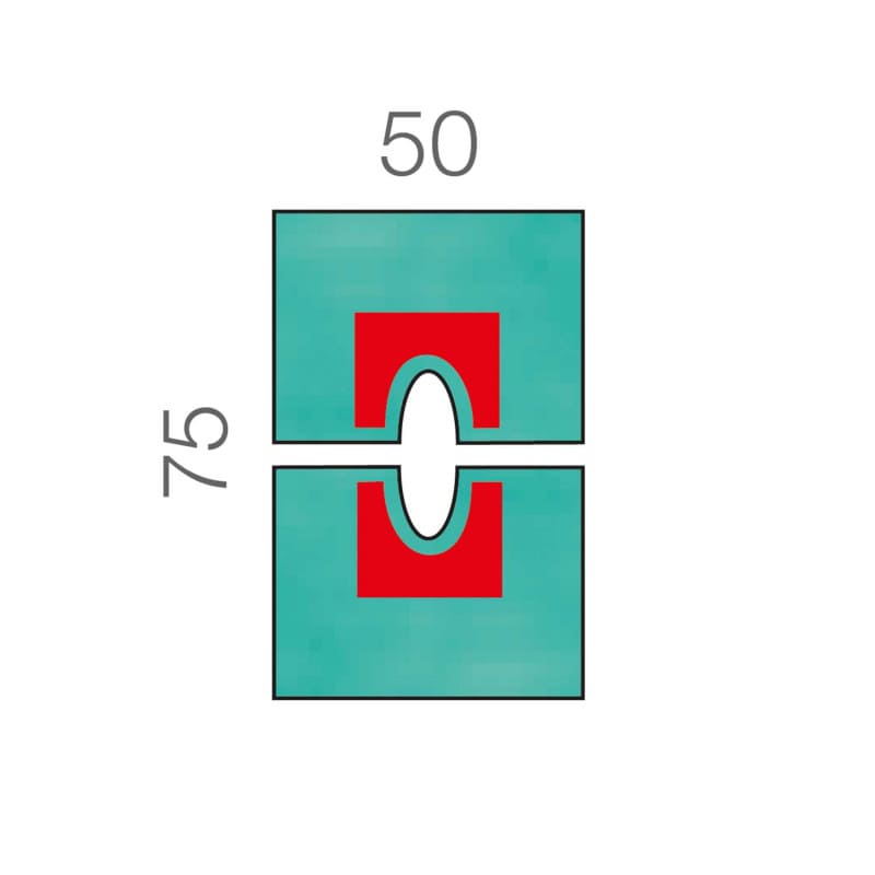 Raucodrape® Fenestrated Drape, 2-part 75 x 90 cm