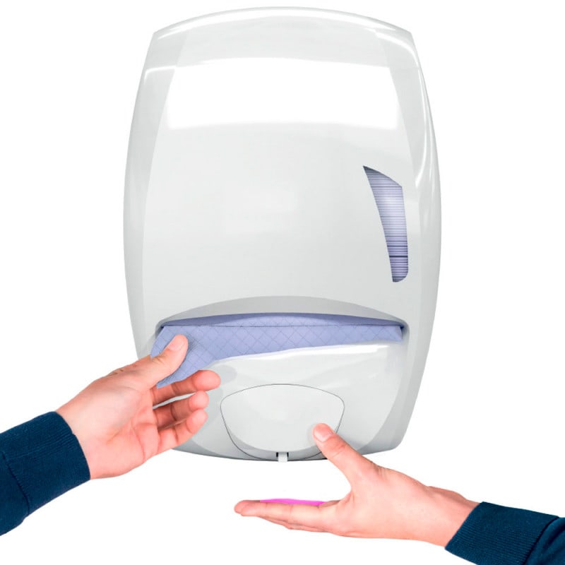 Duo Washroom, Soap and Towel Dispenser white