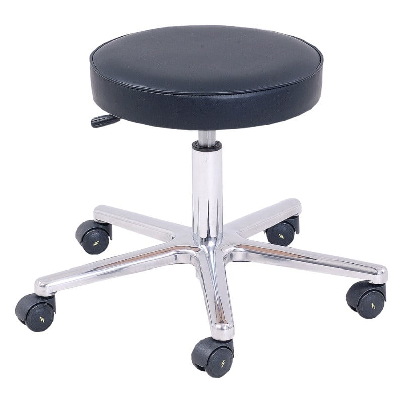 Surgical Stool, Electrically Conductive Höhenverstellung 520 - 700 mm, Handhebel