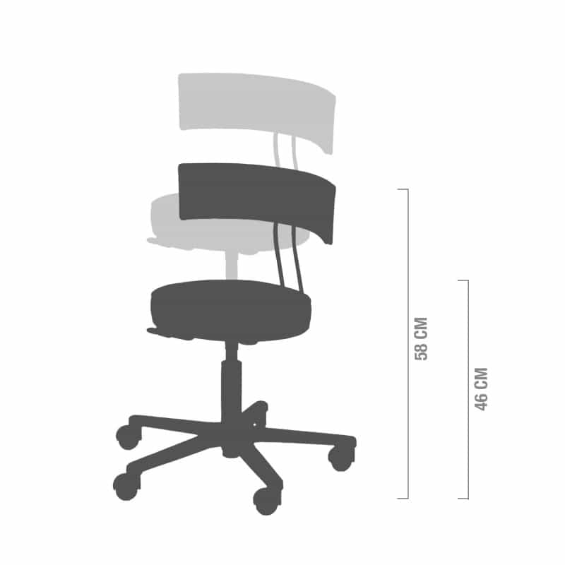 Surgical Chair with Conductive Upholstery Height Adjustment 49-61 cm, Foot Release