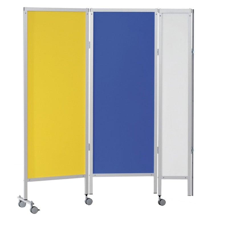 Partition with Wall Connector 4.5 sections | blue panels