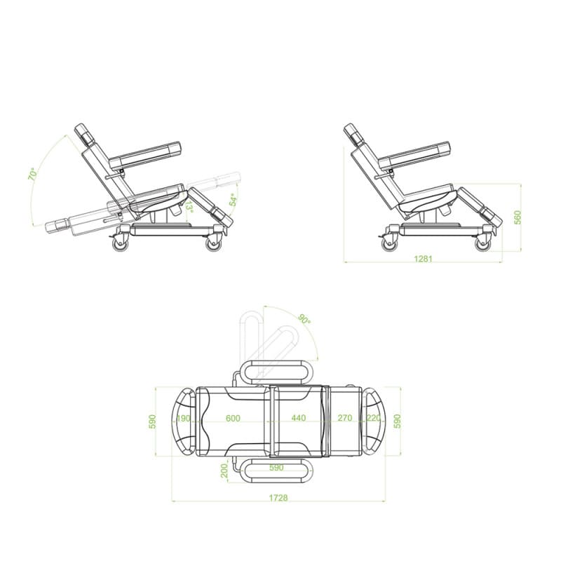 Phlebotomy and Dialysis Chair «Micra» lavender