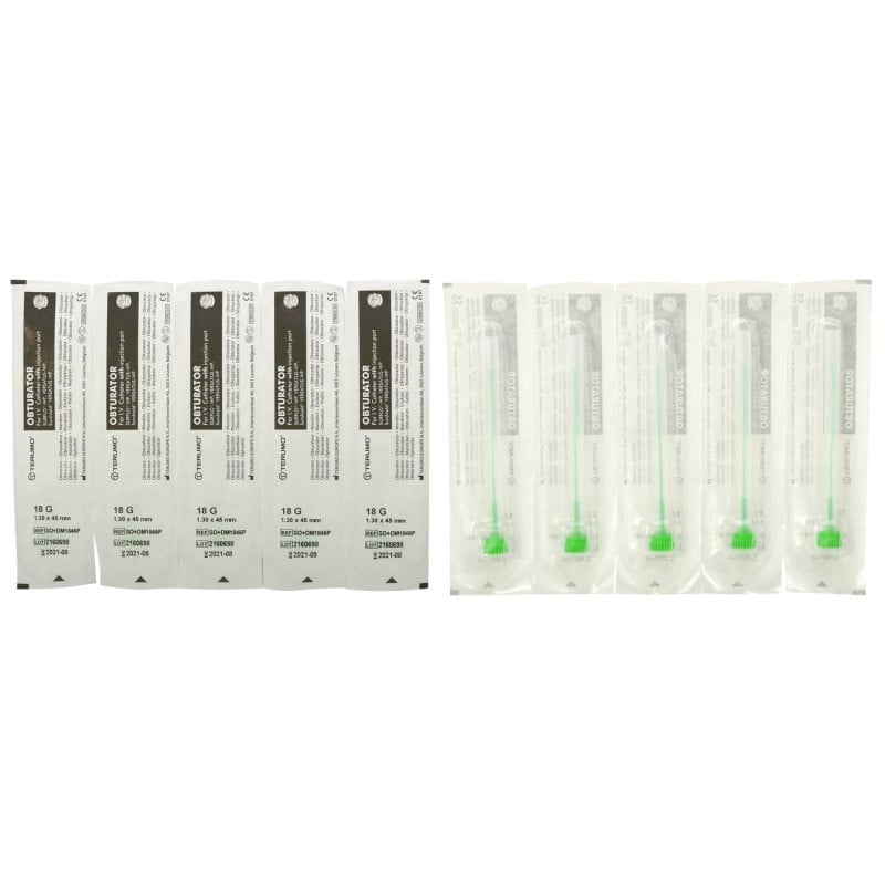 Terumo Mandrin 18G, 1.30 x 45 mm, green