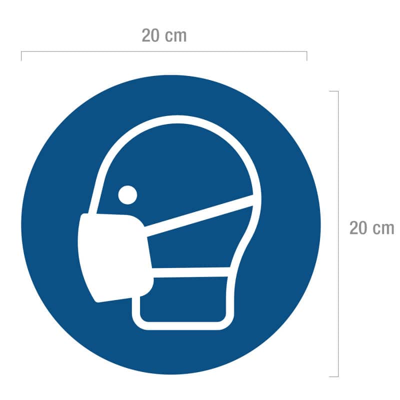 "Wear Mask" Mandatory Safety Sticker (foil)