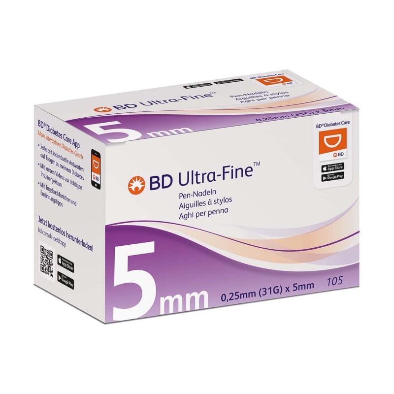 BD Ultra-Fine 5 mm 5 mm x 0.25 mm (31G)