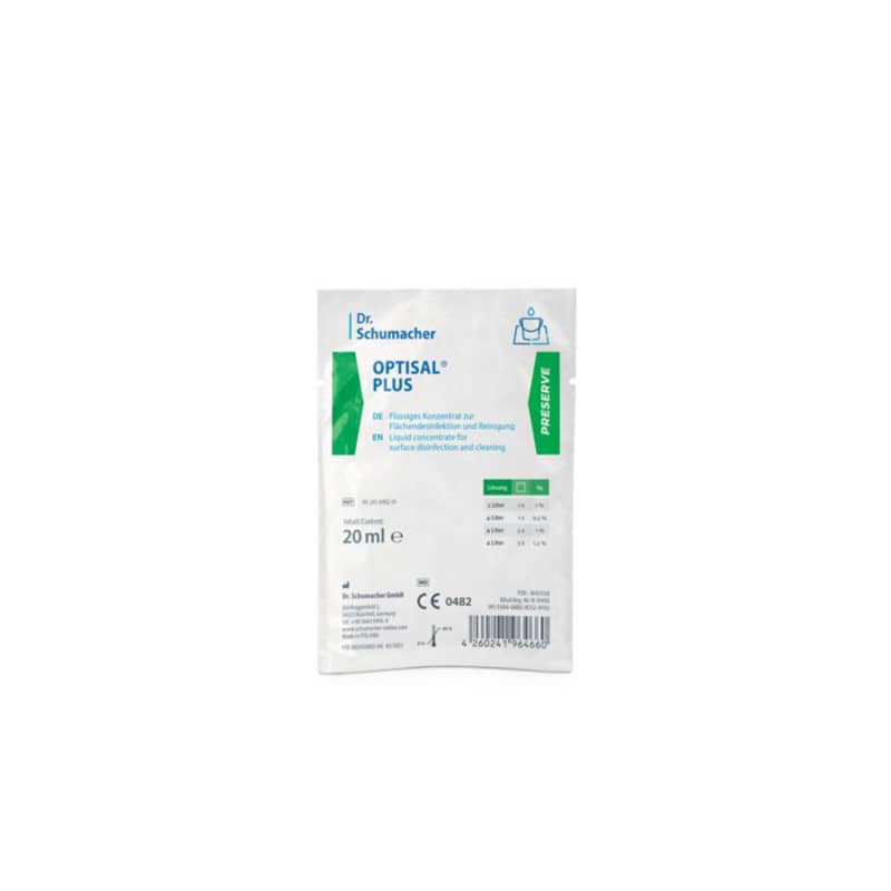 Optisal Plus Disinfectant Cleaner 10 x 20 ml Pouch