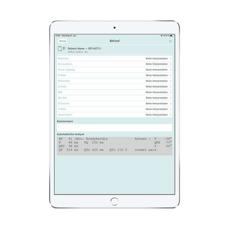 CardioSecur Pro Measurement Software semi-automatic