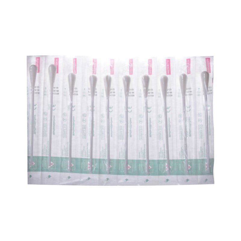 Large Sterile Plastic Cotton Swabs double, 250 PCS