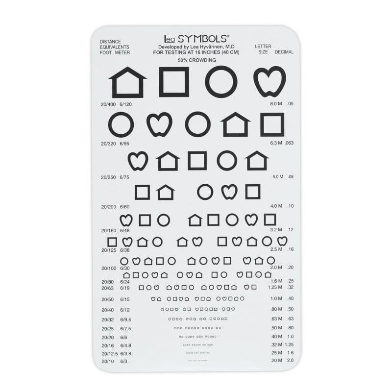 LEA SYMBOLS® Pocket-Sized Near Vision Card