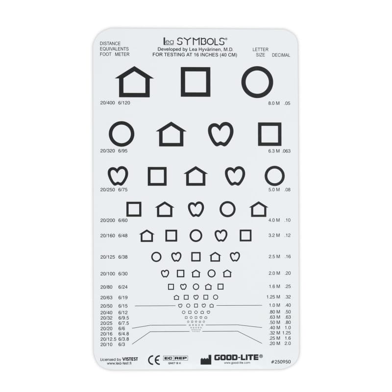LEA SYMBOLS® Pocket-Sized Near Vision Card