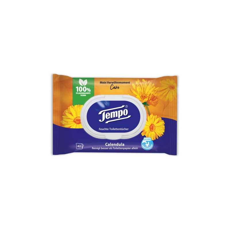 TEMPO Toilet Wipes "My Pampering Moment" with almond milk & panthenol