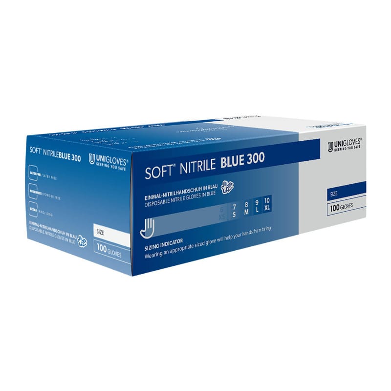 Unigloves SOFT® NITRILE BLUE 300 S