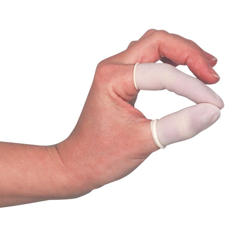 Latex Finger Cots, Non-Sterile 3 (M)