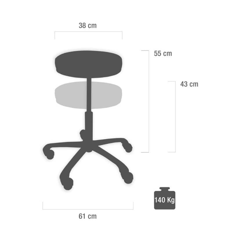 Lab Swivel Stool coffee brown