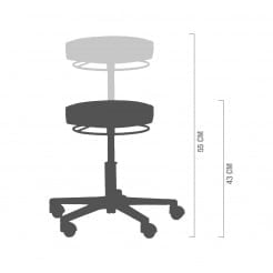 AGA Swivel Chair with Release Ring grey