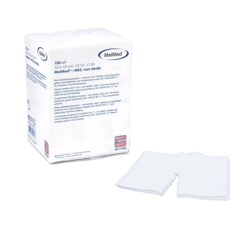 Drainage Compresses, Non-Sterile 12-ply | 10 x 10 cm