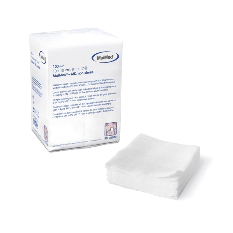 Non-Sterile Gauze Compresses 12-ply | 7.5 x 7.5 cm