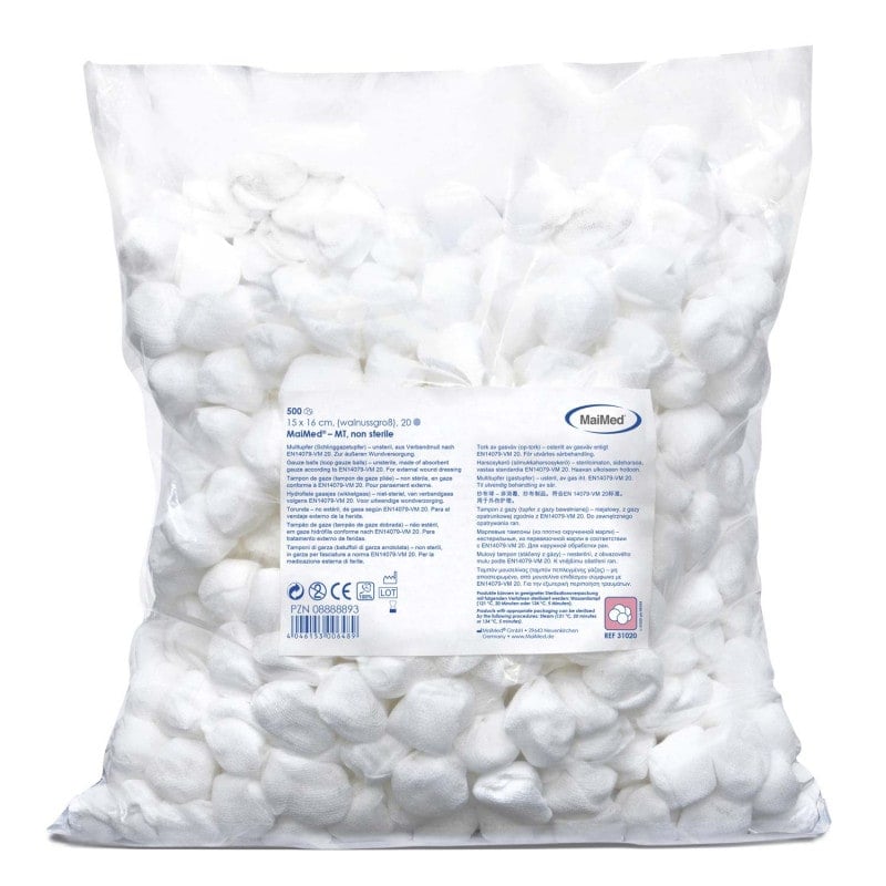 Gauze Swabs, Non-sterile walnut-size