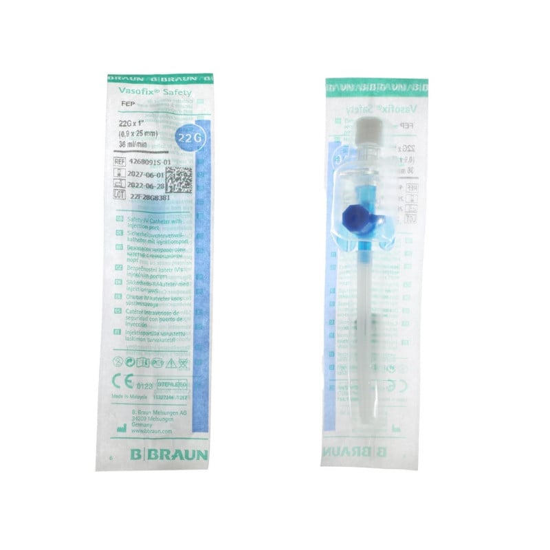 Vasofix Safety IV Catheter 14G 2.2 x 50mm, orange