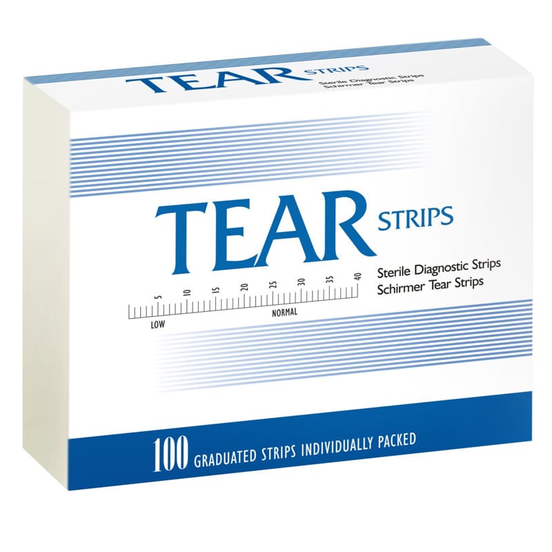 Schirmer Test Strips Mark Blue, blau einfärbend