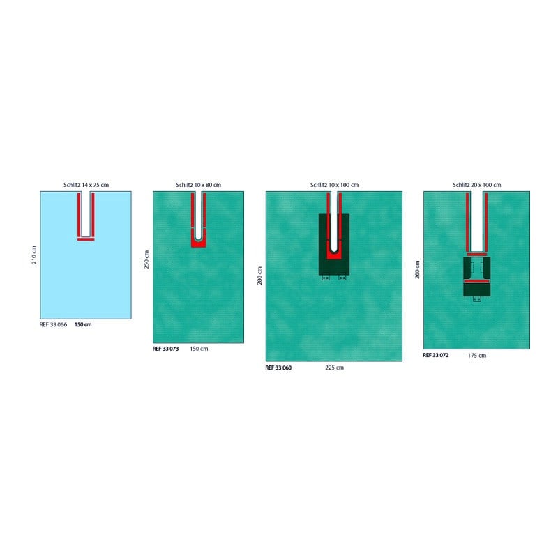 Raucodrape® PRO, Slitted Surgical Drapes 150 x 250 cm, 14 pcs