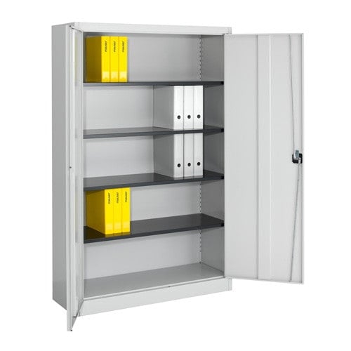 Locking Cabinet 95 cm | pure white | light grey