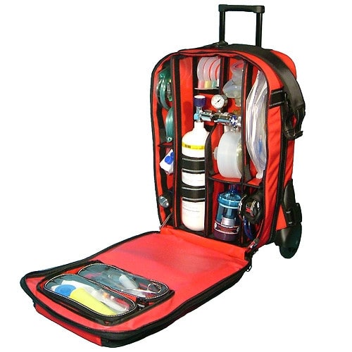 Medical Emergency Trolley, filled