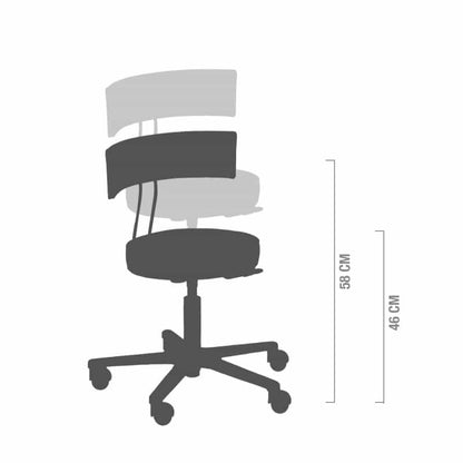 Swivel Chair with Inclined Seat black