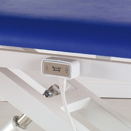Electric Examination Couch pure white | blue