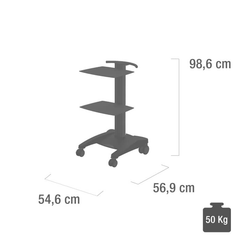 fuego-metal 2 Device Trolley from Haeberle turquoise