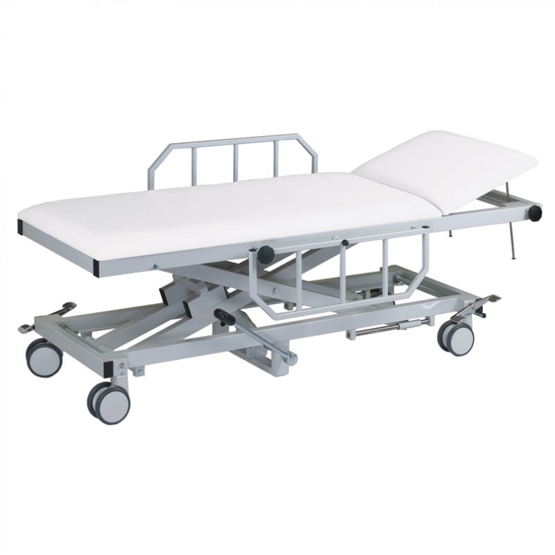 Height-Adjustable Patient Transport Trolley 65 cm | black