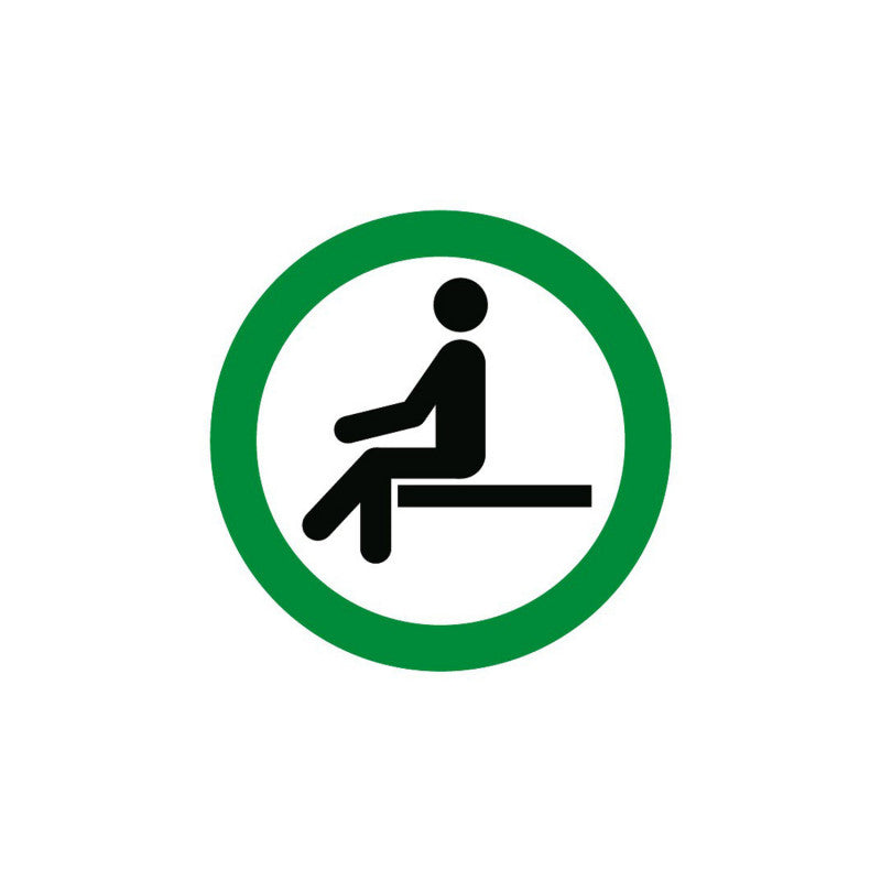 Sticker "sitting forbidden-allowed"