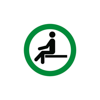 Sticker "sitting forbidden-allowed"
