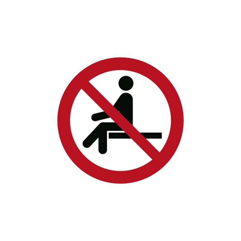 Sticker "sitting forbidden-allowed"