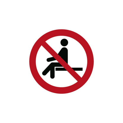 Sticker "sitting forbidden-allowed"