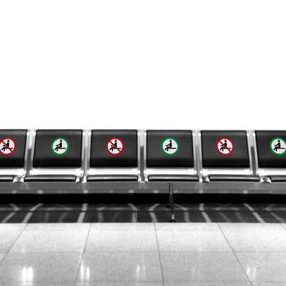 Sticker "sitting forbidden-allowed"