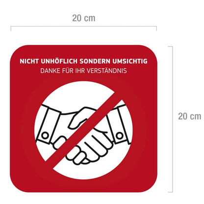 Sign «Händeschütteln vermeiden»