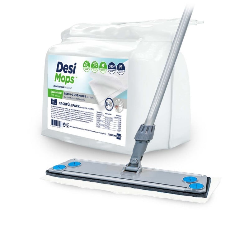 DesiMops Disinfectant Mops Refill Pack 20 m² (white), 2 x 20 PCS