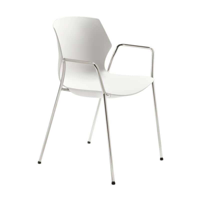 myPLANO Stackable Chair chrome | white