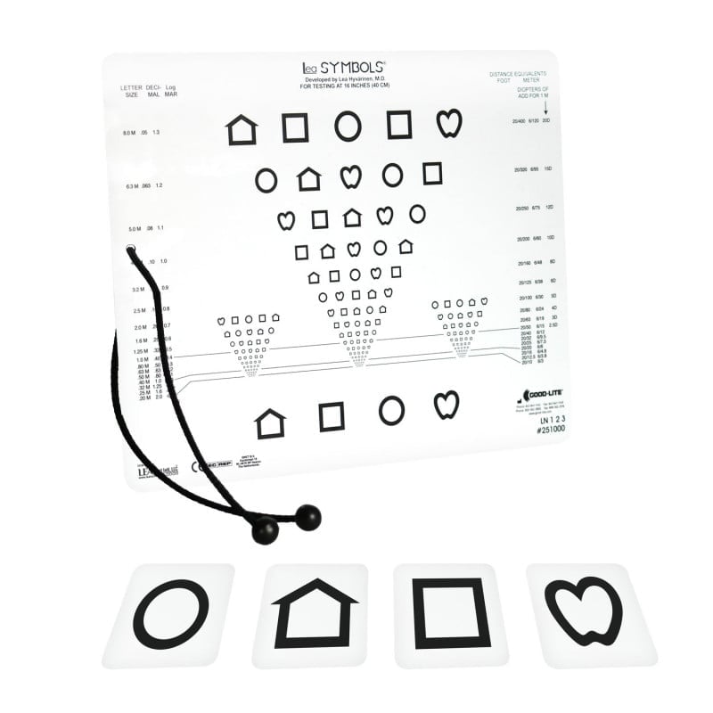 LEA SYMBOLS® & LEA NUMBERS® Near vision Card