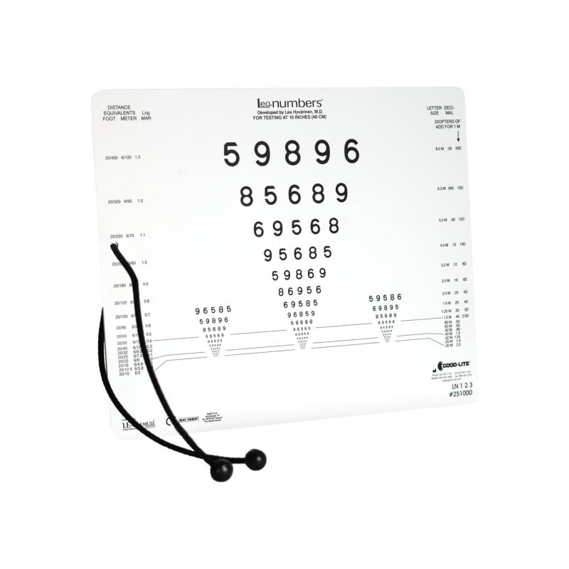 LEA SYMBOLS® & LEA NUMBERS® Near vision Card