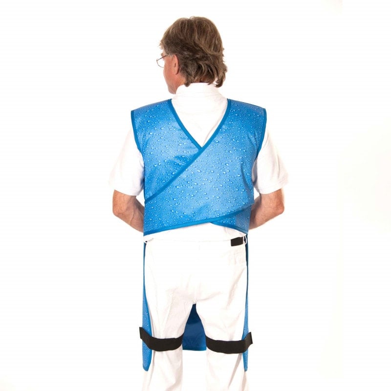 Urological Front Apron blue water droplets (#3-1)