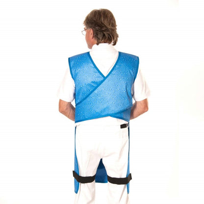 Urological Front Apron blue water droplets (#3-1)